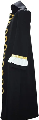 Vista 2 de Traje de gabardina negra para hombre, disfraz de cosplay de anime para Halloween