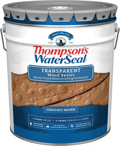 Vista 10 de Thompson's WaterSeal - Tinte y sellador de madera transparente impermeabilizante, cedro natural, 1 galón