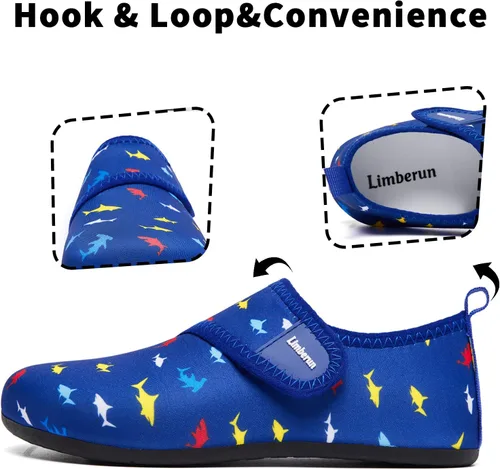 Vista 3 de Limberun Zapatos de agua para niños y niñas, zapatos deportivos acuáticos de secado rápido, ligeros, para piscina, playa, antideslizantes