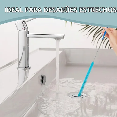 Vista 5 de Kit de limpiador de ventilación de secadora de 5 piezas, cepillo de limpieza de bobina de refrigerador, herramientas de limpieza esenciales