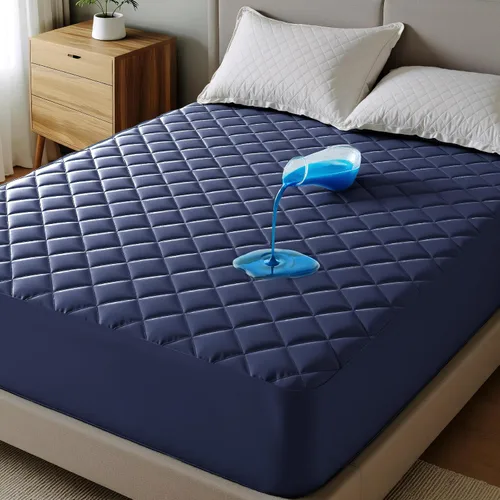 Vista 8 de Bedsure Protector de colchón impermeable tamaño individual, cubrecolchón acolchado con bolsillo profundo de hasta 22 pulgadas, funda de cama suave