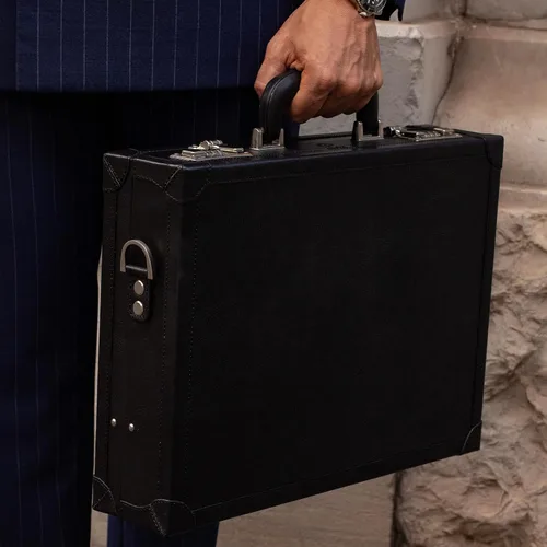 Vista 3 de Time Resistance Funda de cuero para portátil de hasta 15 pulgadas - Maletín de cuero italiano de grano completo - Estuche rígido con cerradura