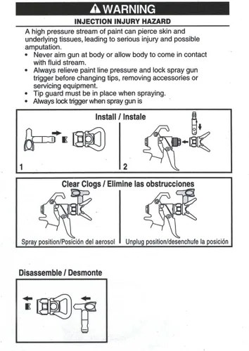 Vista 4 de Boquilla de pistola pulverizadora de pintura sin aire, 3 puntas de pulverización, boquilla protectora, reemplazo del asiento para boquilla