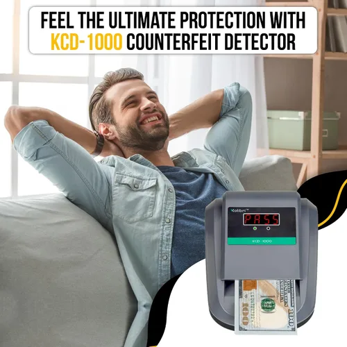 Vista 6 de Kolibri KCD-1000 Lector Portátil de Divisas Falsas y Detector de Billetes Falsos de 4 Vías con UM, Detector de Dinero Falso Magnético
