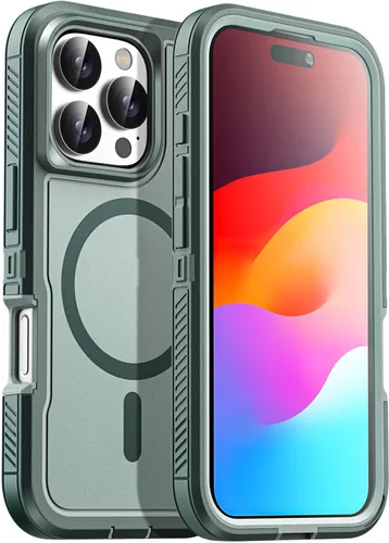 Vista 27 de AICase Funda para iPhone 13 Pro Max [compatible con Magsafe], protección magnética resistente contra caídas, cuerpo completo, a prueba de golpes, a