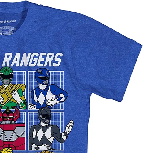 Vista 5 de Power Rangers Mighty Morphin Shirt - Mighty Morphin Boys Graphic T-Shirt