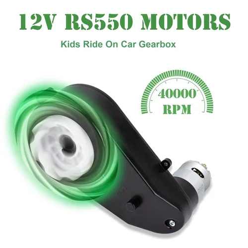 Vista 5 de Motor de ruedas motorizadas de 12 V, 40000 rpm, para niños, caja de cambios de automóvil, ruedas motorizadas, motor eléctrico, mejora, motocicleta