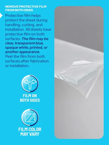 Vista 4 de KastLite Hoja de policarbonato transparente personalizada, hojas de plástico duro de 1/2 pulgada de grosor cortadas a medida, paneles transparentes