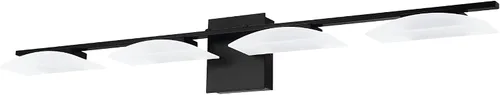 Vista 8 de EGLO Metrass - Lámpara de pared de 3 luces para baño, moderno, regulable, LED, espejo de tocador, negro mate