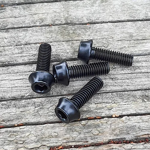 Vista 5 de ONIPAX Pernos de jaula de aluminio para botella de agua M5 x 0.630 in Paquete de 4 piezas (negro)