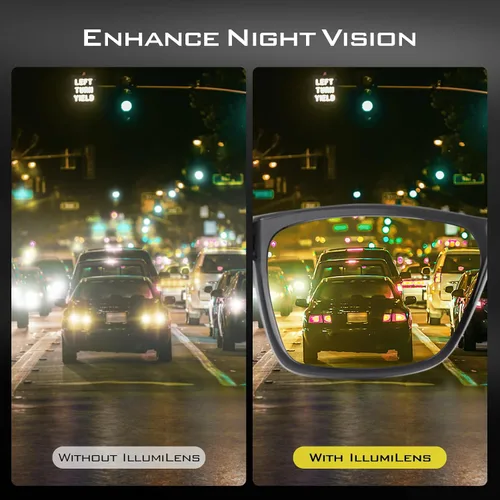Vista 2 de KastKing IllumiLens Gafas de visión nocturna, gafas de conducción nocturna para hombres y mujeres, reducen el deslumbramiento y mejoran la visión