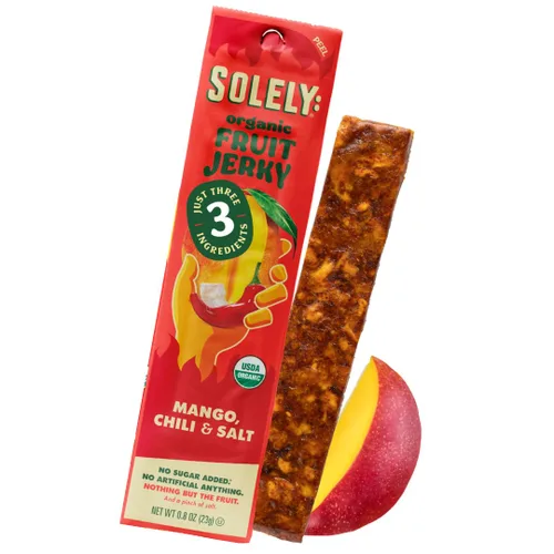 Vista 17 de Solely - Charqui de frutas orgánicas Un ingrediente Vegano Sin OGM Sin gluten Sin agregado de azúcar