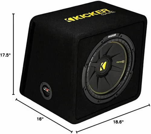 Vista 10 de KICKER Subwoofer VCWC124 CompC de 12" en carcasa ventilada de 4 ohmios