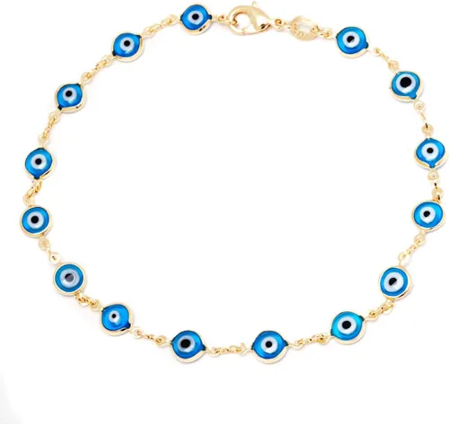 Vista 2 de Barzel Pulsera tobillera chapada en oro de 18 quilates, fabricada en Brasil