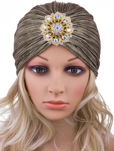 Vista 3 de Vijiv - Gorro de punto para mujer, estilo vintage, diseño de Lurex