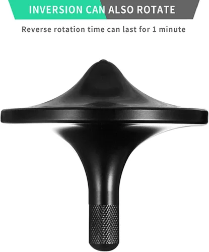 Vista 3 de Parte superior giratoria de acero inoxidable, exquisito equilibrio perfecto bien hecho de metal para escritorio EDC pequeño juguete