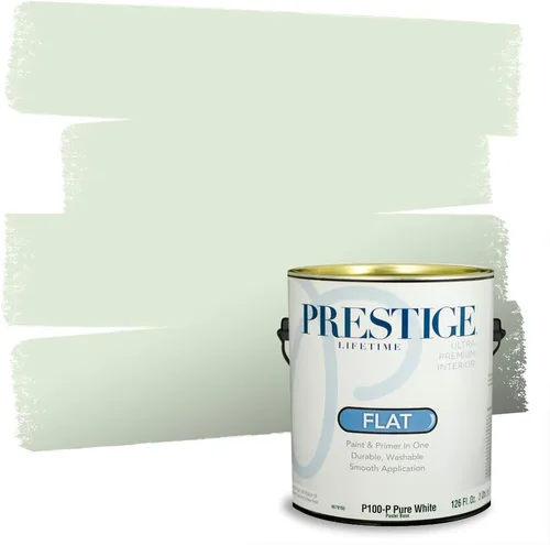 Vista 125 de PRESTIGE Pintura exterior e imprimación en uno, aloe, plano, 1 galón