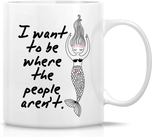 Vista 9 de Retreez Taza divertida – Reasons to be Mermaid - Tazas de café de cerámica de 11 onzas – Divertido, sarcasmo, sarcástico, motivacional, regalos