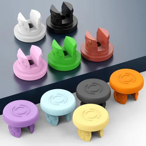Vista 4 de Biomed Solutions - Tapón de goma butílica de 0.787 in con dos patas para liofilización y liofilización, botella de vidrio de liofilización, 100 Negro
