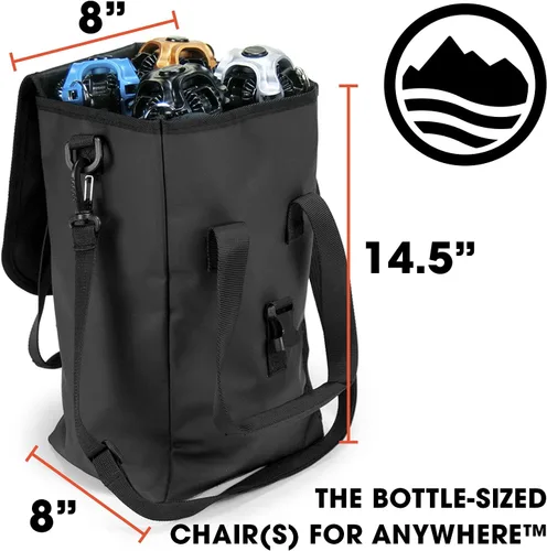 Vista 2 de CLIQ Chair Carry Bag, Waterproof Nylon Holds 2, 4, and 6 Camping Chairs