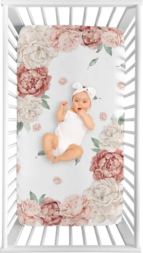 Vista 13 de Sweet Jojo Designs Sábanas ajustables para cuna de bebé (rosa sólido) para niñas, guardería infantil, habitación de niños pequeños - Tamaño estándar