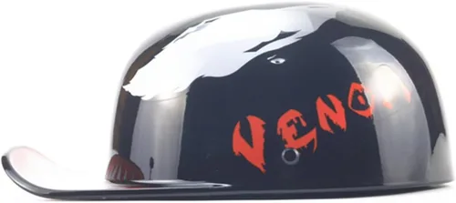 Vista 5 de Gorra de béisbol retro, casco de apertura de moda, medio casco de motocicleta, adecuado para hombres y mujeres adultos, para ayudar a los cruceros a