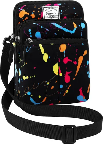 Vista 24 de Kamo Bolso Multifuncional para Teléfono de Un Solo Hombro, Bolso de Cintura para Teléfono, Bolso Diagonal Cruzado, Estuche para Teléfono Inteligente