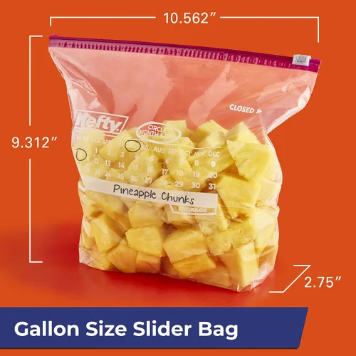 Vista 2 de Hefty Slider - Bolsas de almacenamiento para calendario, tamaño de galón, 30 unidades (paquete de 4), 120 en total