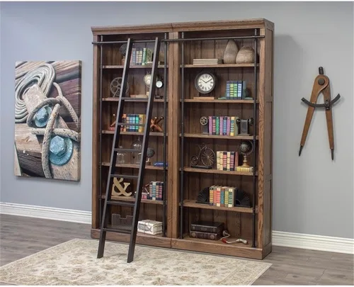 Vista 2 de Martin Furniture Avondale 2 Librería de pared, roble