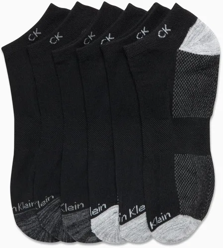 Vista 60 de Calvin Klein Calcetines para hombre, mezcla de algodón, acolchados, sin talla, forro de calcetines atléticos (6 unidades)