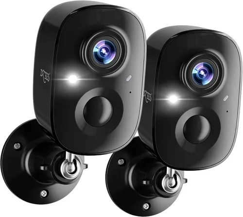 Vista 12 de Dzees Cámara de seguridad inalámbrica para exteriores - Actualización 2K 3MP batería WiFi cámara exterior inalámbrica, foco, sirena, detección
