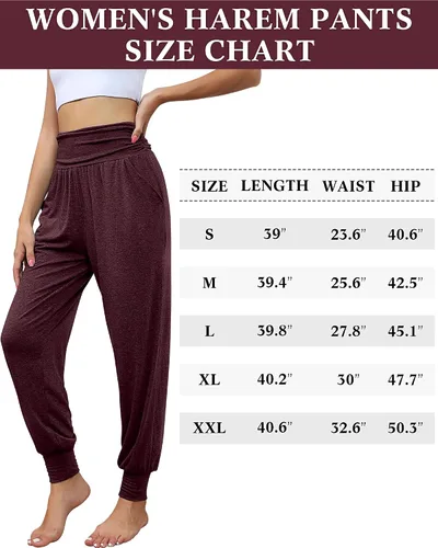 Vista 7 de Locoowai Paquete de 2 pantalones deportivos de yoga para mujer, cómodos pantalones deportivos con bolsillos, casuales, holgados, cómodos, de cintura