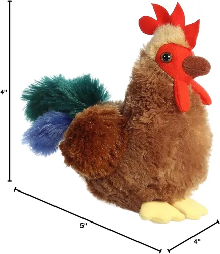 Vista 8 de Aurora® - Adorable Mini Flopsie™ gallo Cocky™ - Animal de peluche, facilidad para jugar, compañero eterno - Marrón, 6 pulgadas