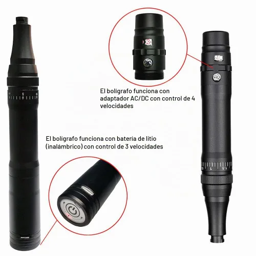 Vista 4 de Maquillaje Permanente Rotary Tattoo Machine Máquina de Pluma de Cejas con 10PCS Agujas para Cejas, Labios, Delineadores de Ojos B950b (negro)