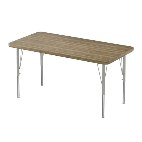 Vista 37 de Correll - Mesa rectangular de actividades para el aula de 30 x 60 pulgadas, altura ajustable (19-29 pulgadas), parte superior de granito gris, borde