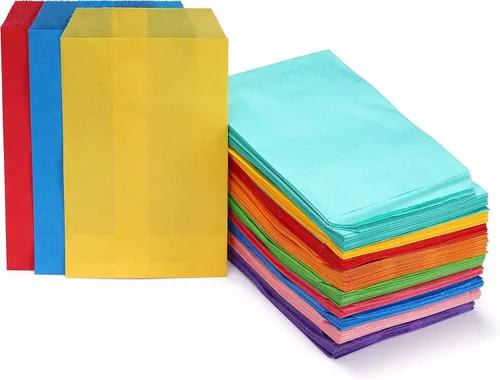 Vista 7 de Quotidian Bolsas de papel planas negras para galletas de 4 x 6 pulgadas Negro