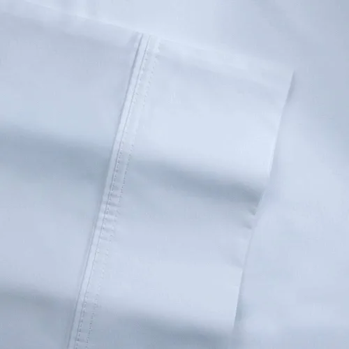 Vista 7 de Pointehaven Juego de sábanas y fundas de almohada de 100 % algodón suave, tejido satinado de 500 hilos, se adapta a colchones de 21 pulgadas