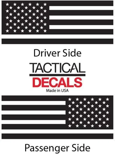 Vista 2 de Calcomanías de bandera de Estados Unidos para Toyota Sequoia en negro mate para ventanas laterales - BR1.A