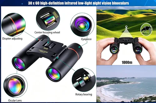 Vista 6 de Prismáticos para adultos de 8 x 21 pulgadas, mini binocular compacto de bolsillo pequeño para observación de aves, conciertos, teatro, ópera