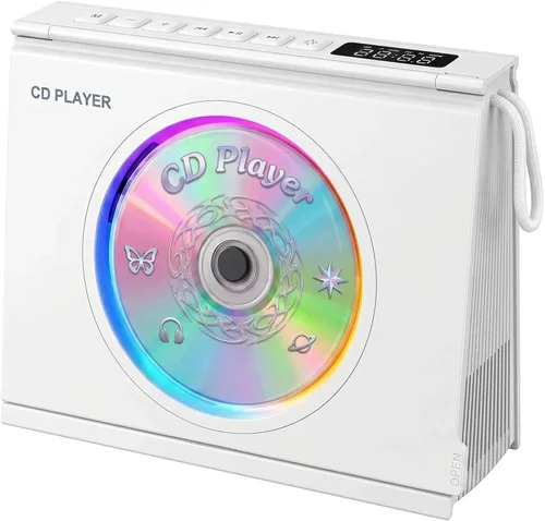 Vista 10 de Gueray Reproductores portátiles de CD Bluetooth del reproductor de CD para Negro