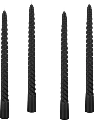 Vista 10 de Kemladio 4 velas cónicas de 10 pulgadas, quemadas sin perfume 7.5 horas, cena elegante, palitos de velas altas, decoraciones de fiesta de Halloween