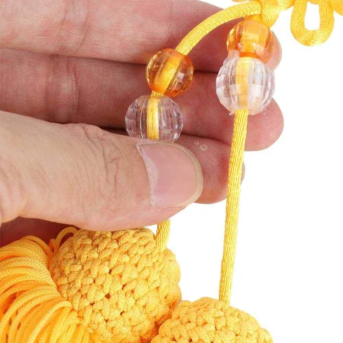 Vista 6 de Espada china borla larga seda Wushu Tai Chi Kung Fu chino artes marciales espada borla ejercicio accesorios de rendimiento espada accesorio Borla