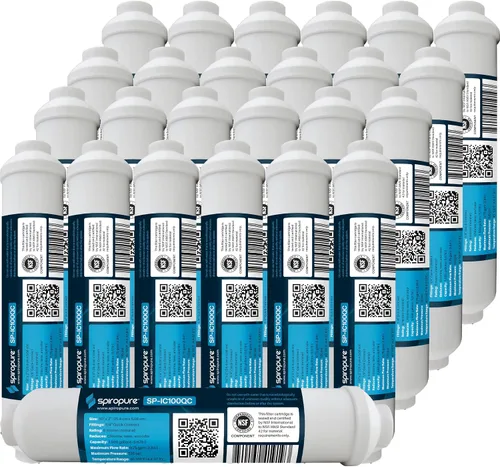 Vista 8 de SpiroPure SP-IC100 Filtro de agua en línea NSF Carbon con 1/4" FNPT, 2" x 10