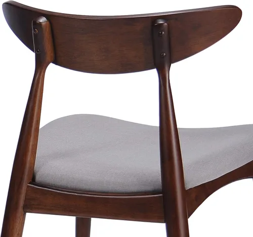 Vista 10 de Christopher Knight Home Barron - Juego de comedor de tela y madera de nogal, juego de 5 piezas, gris claro / nogal