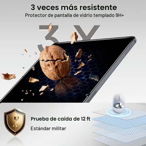 Vista 5 de OMOTON Protector de pantalla de privacidad para Galaxy Tab S10+/S9 FE+, S9+, S8+, S7 FE, S7+ Negro