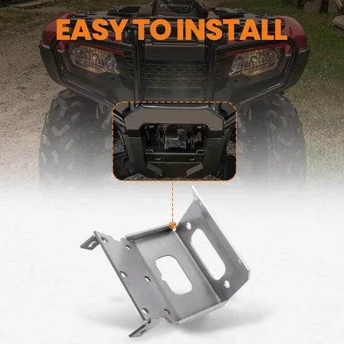 Vista 4 de maXpeedingrods Placa de montaje de cabrestante para Honda Foreman Rubicon Rancher TRX500 TRX420 TRX520 2014-2024 Winch Mounting Bracket for Honda