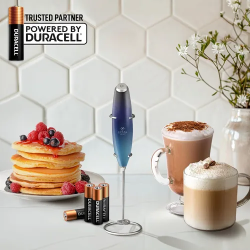 Vista 379 de Zulay Milk Boss Espumador de leche potente manual, hace espuma para latte, batidor para mezclar bebidas, café, miniespumador para capuchino, frappé
