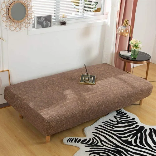 Vista 4 de Funda para futón sin brazos, elástica, reclinable, desmontable, plegable, funda para sofá cama, protector de muebles (patrón 28)