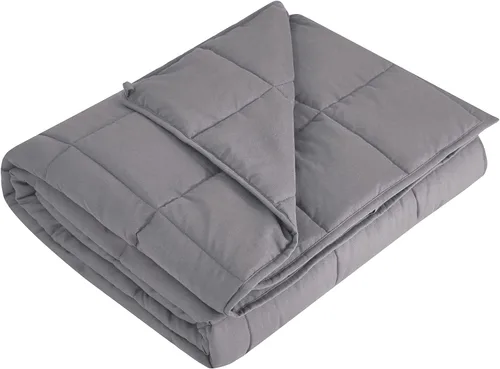 Vista 46 de L'AGRATY Manta con peso de 5 libras, para regazo, manta pequeña y portátil para adultos, refrescante, para viajar, relajarse y dormir, para todas