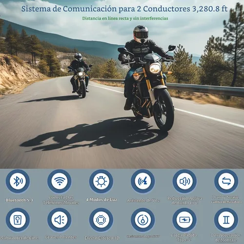 Vista 2 de Auriculares del casco de C50 Bluetooth, intercomunicador de la C50 1 PACK